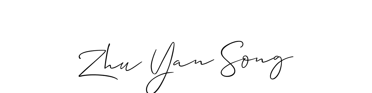 How to Draw Zhu Yan Song signature style? Allison_Script is a latest design signature styles for name Zhu Yan Song. Zhu Yan Song signature style 2 images and pictures png
