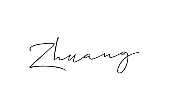 if you are searching for the best signature style for your name Zhuang. so please give up your signature search. here we have designed multiple signature styles  using Allison_Script. Zhuang signature style 2 images and pictures png