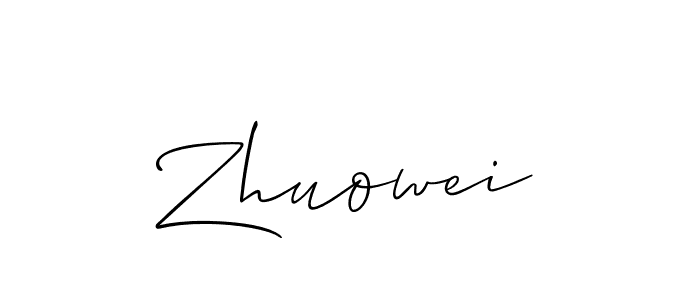 Also we have Zhuowei name is the best signature style. Create professional handwritten signature collection using Allison_Script autograph style. Zhuowei signature style 2 images and pictures png