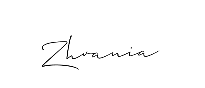 Also You can easily find your signature by using the search form. We will create Zhvania name handwritten signature images for you free of cost using Allison_Script sign style. Zhvania signature style 2 images and pictures png