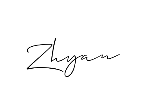 if you are searching for the best signature style for your name Zhyan. so please give up your signature search. here we have designed multiple signature styles  using Allison_Script. Zhyan signature style 2 images and pictures png