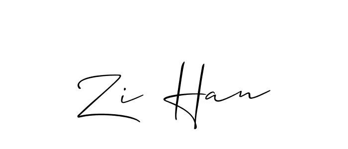 Make a beautiful signature design for name Zi  Han. With this signature (Allison_Script) style, you can create a handwritten signature for free. Zi  Han signature style 2 images and pictures png