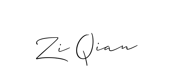 Also we have Zi Qian name is the best signature style. Create professional handwritten signature collection using Allison_Script autograph style. Zi Qian signature style 2 images and pictures png