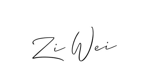 The best way (Allison_Script) to make a short signature is to pick only two or three words in your name. The name Zi Wei include a total of six letters. For converting this name. Zi Wei signature style 2 images and pictures png