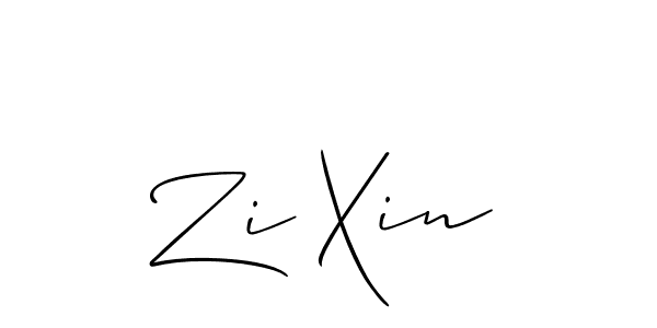Best and Professional Signature Style for Zi Xin. Allison_Script Best Signature Style Collection. Zi Xin signature style 2 images and pictures png