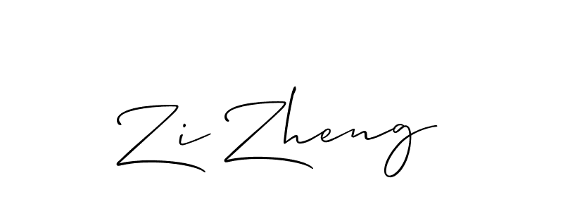 Zi Zheng stylish signature style. Best Handwritten Sign (Allison_Script) for my name. Handwritten Signature Collection Ideas for my name Zi Zheng. Zi Zheng signature style 2 images and pictures png