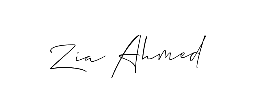 Use a signature maker to create a handwritten signature online. With this signature software, you can design (Allison_Script) your own signature for name Zia Ahmed. Zia Ahmed signature style 2 images and pictures png