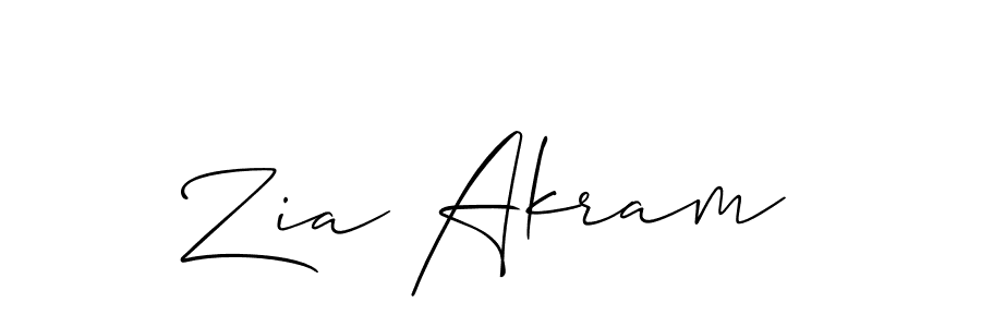 Design your own signature with our free online signature maker. With this signature software, you can create a handwritten (Allison_Script) signature for name Zia Akram. Zia Akram signature style 2 images and pictures png