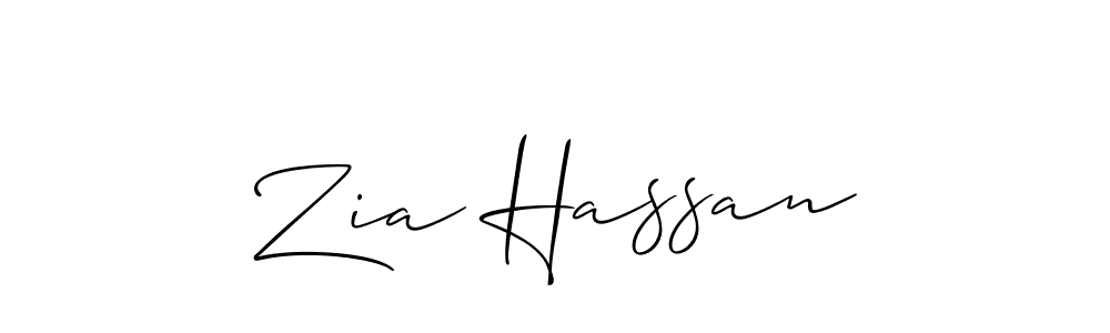 Create a beautiful signature design for name Zia Hassan. With this signature (Allison_Script) fonts, you can make a handwritten signature for free. Zia Hassan signature style 2 images and pictures png