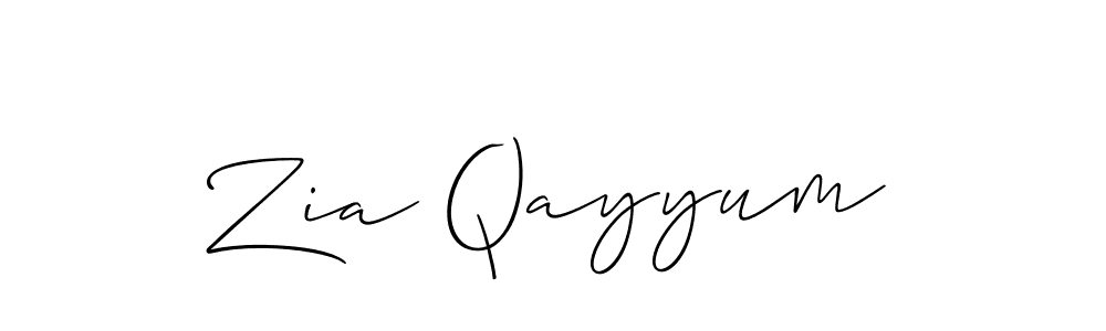 Zia Qayyum stylish signature style. Best Handwritten Sign (Allison_Script) for my name. Handwritten Signature Collection Ideas for my name Zia Qayyum. Zia Qayyum signature style 2 images and pictures png