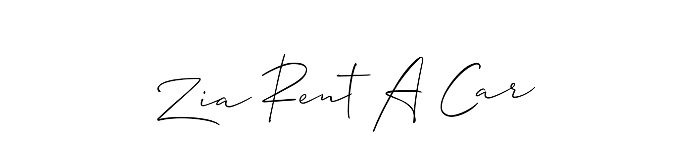 Allison_Script is a professional signature style that is perfect for those who want to add a touch of class to their signature. It is also a great choice for those who want to make their signature more unique. Get Zia Rent A Car name to fancy signature for free. Zia Rent A Car signature style 2 images and pictures png