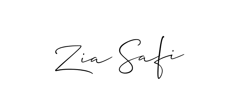 The best way (Allison_Script) to make a short signature is to pick only two or three words in your name. The name Zia Safi include a total of six letters. For converting this name. Zia Safi signature style 2 images and pictures png