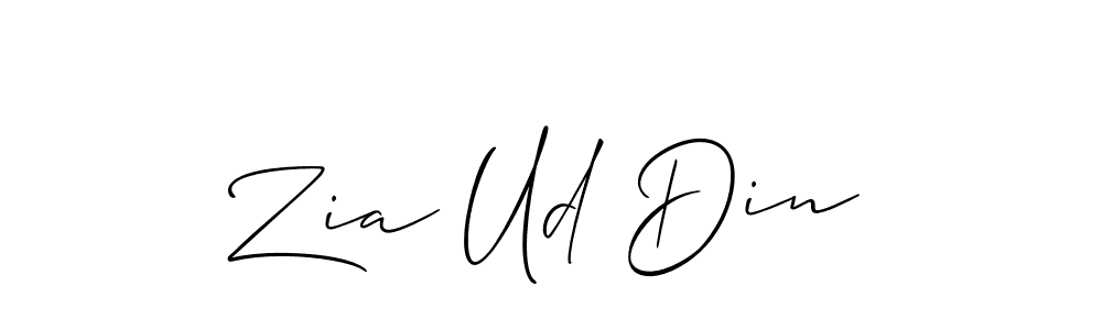 Zia Ud Din stylish signature style. Best Handwritten Sign (Allison_Script) for my name. Handwritten Signature Collection Ideas for my name Zia Ud Din. Zia Ud Din signature style 2 images and pictures png