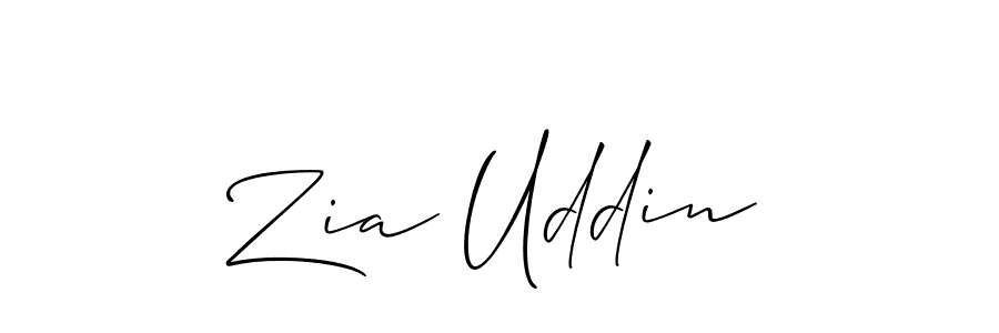 How to make Zia Uddin name signature. Use Allison_Script style for creating short signs online. This is the latest handwritten sign. Zia Uddin signature style 2 images and pictures png