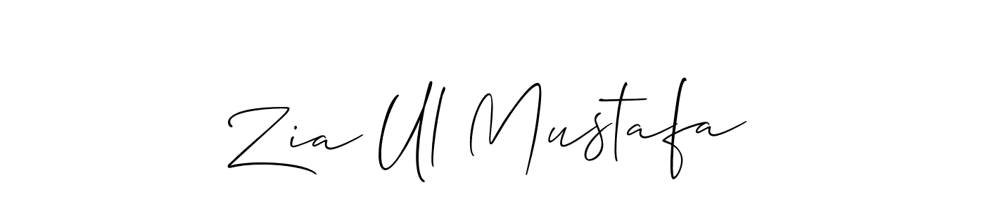 Zia Ul Mustafa stylish signature style. Best Handwritten Sign (Allison_Script) for my name. Handwritten Signature Collection Ideas for my name Zia Ul Mustafa. Zia Ul Mustafa signature style 2 images and pictures png