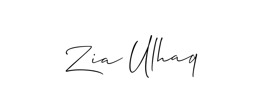 Create a beautiful signature design for name Zia Ulhaq. With this signature (Allison_Script) fonts, you can make a handwritten signature for free. Zia Ulhaq signature style 2 images and pictures png