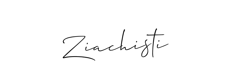 Make a beautiful signature design for name Ziachisti. With this signature (Allison_Script) style, you can create a handwritten signature for free. Ziachisti signature style 2 images and pictures png