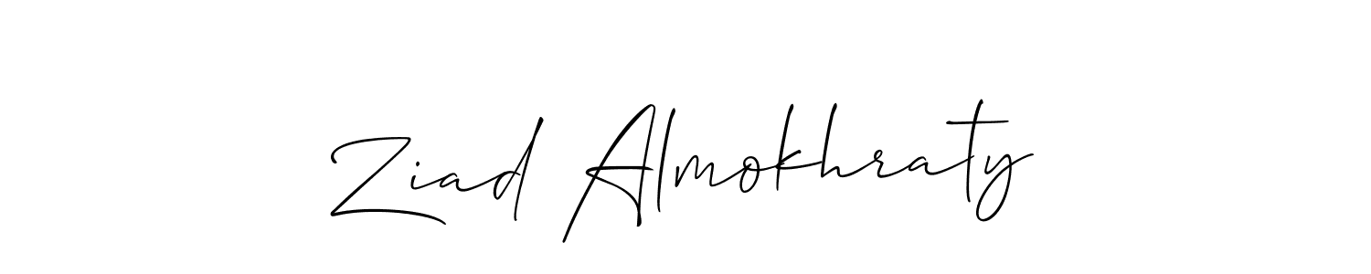 Allison_Script is a professional signature style that is perfect for those who want to add a touch of class to their signature. It is also a great choice for those who want to make their signature more unique. Get Ziad Almokhraty name to fancy signature for free. Ziad Almokhraty signature style 2 images and pictures png