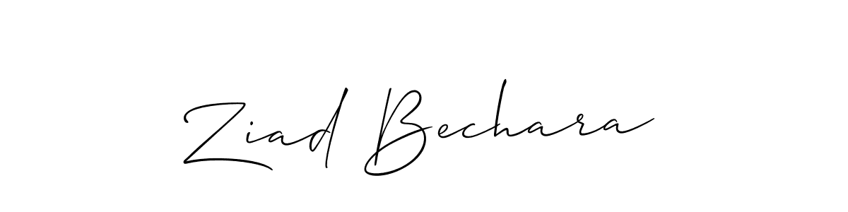 Use a signature maker to create a handwritten signature online. With this signature software, you can design (Allison_Script) your own signature for name Ziad Bechara. Ziad Bechara signature style 2 images and pictures png