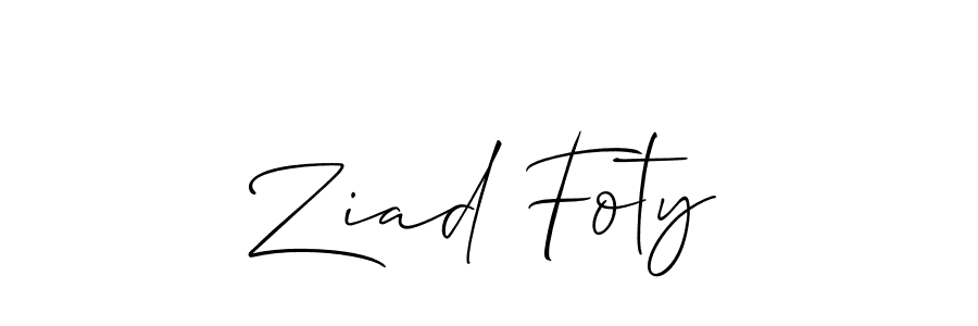 You should practise on your own different ways (Allison_Script) to write your name (Ziad Foty) in signature. don't let someone else do it for you. Ziad Foty signature style 2 images and pictures png