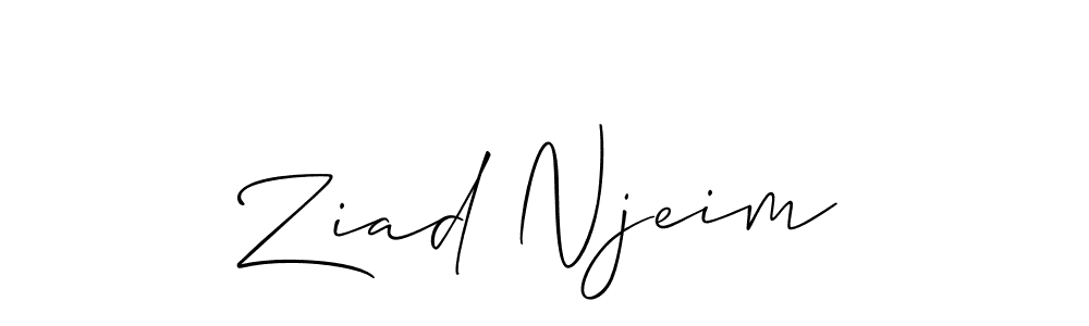 Make a beautiful signature design for name Ziad Njeim. With this signature (Allison_Script) style, you can create a handwritten signature for free. Ziad Njeim signature style 2 images and pictures png