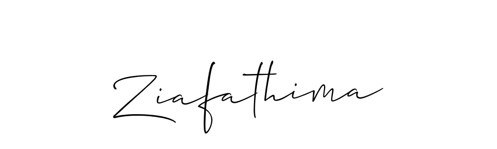 Design your own signature with our free online signature maker. With this signature software, you can create a handwritten (Allison_Script) signature for name Ziafathima. Ziafathima signature style 2 images and pictures png