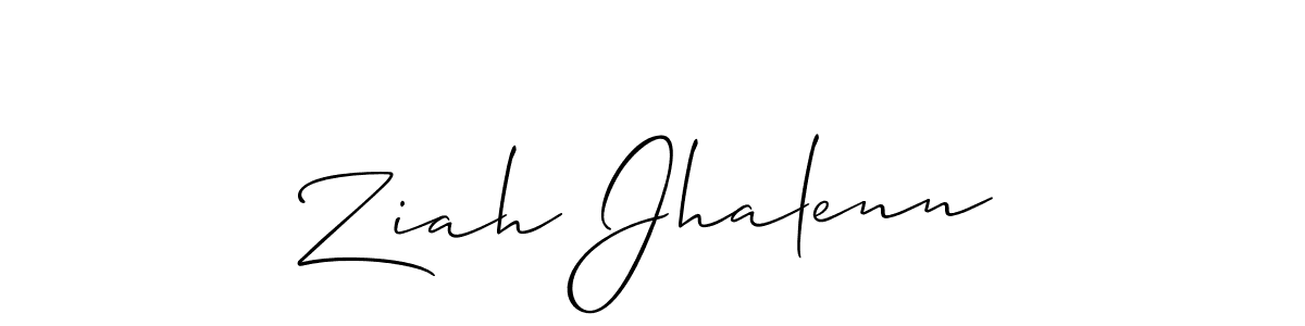 Design your own signature with our free online signature maker. With this signature software, you can create a handwritten (Allison_Script) signature for name Ziah Jhalenn. Ziah Jhalenn signature style 2 images and pictures png