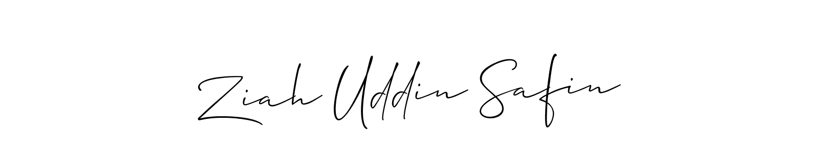 Allison_Script is a professional signature style that is perfect for those who want to add a touch of class to their signature. It is also a great choice for those who want to make their signature more unique. Get Ziah Uddin Safin name to fancy signature for free. Ziah Uddin Safin signature style 2 images and pictures png