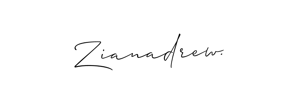 Use a signature maker to create a handwritten signature online. With this signature software, you can design (Allison_Script) your own signature for name Zianadrew.. Zianadrew. signature style 2 images and pictures png