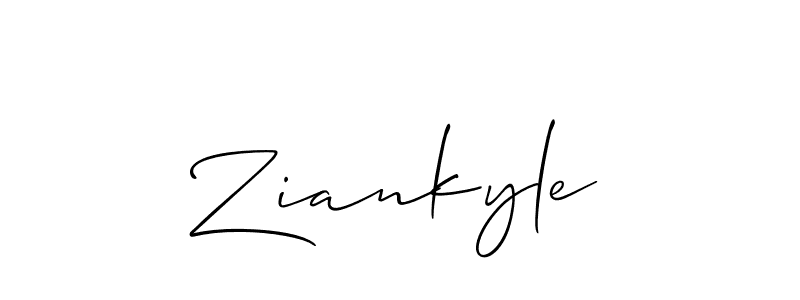 Create a beautiful signature design for name Ziankyle. With this signature (Allison_Script) fonts, you can make a handwritten signature for free. Ziankyle signature style 2 images and pictures png