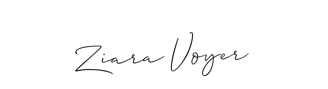 Ziara Voyer stylish signature style. Best Handwritten Sign (Allison_Script) for my name. Handwritten Signature Collection Ideas for my name Ziara Voyer. Ziara Voyer signature style 2 images and pictures png