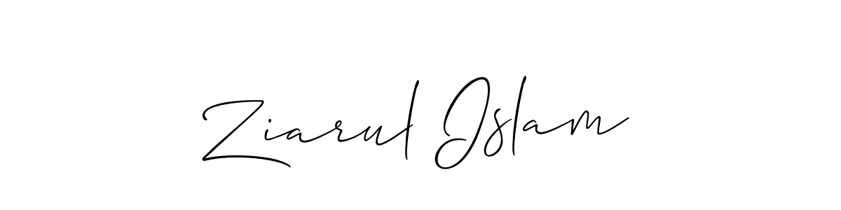 How to make Ziarul Islam name signature. Use Allison_Script style for creating short signs online. This is the latest handwritten sign. Ziarul Islam signature style 2 images and pictures png