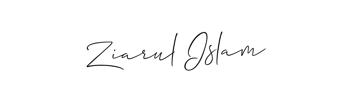 How to make Ziarul Islam name signature. Use Allison_Script style for creating short signs online. This is the latest handwritten sign. Ziarul Islam signature style 2 images and pictures png