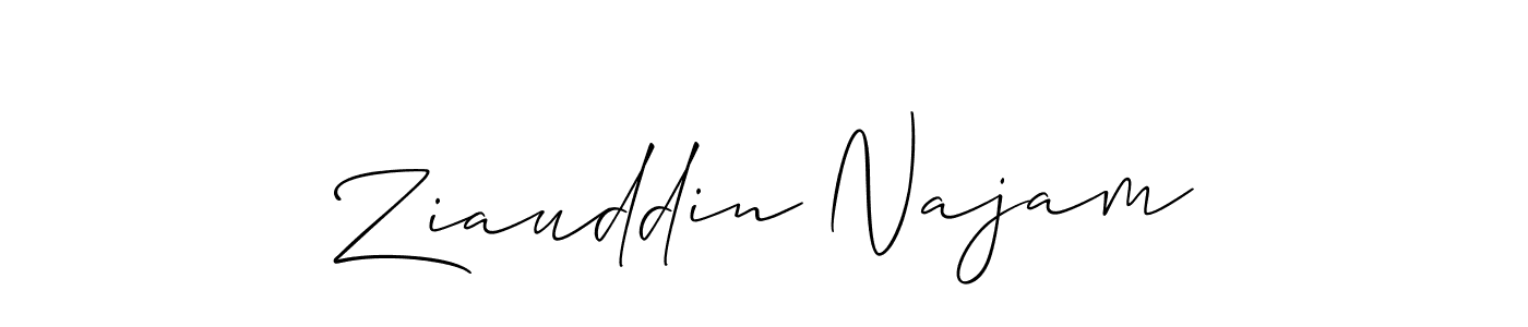 This is the best signature style for the Ziauddin Najam name. Also you like these signature font (Allison_Script). Mix name signature. Ziauddin Najam signature style 2 images and pictures png