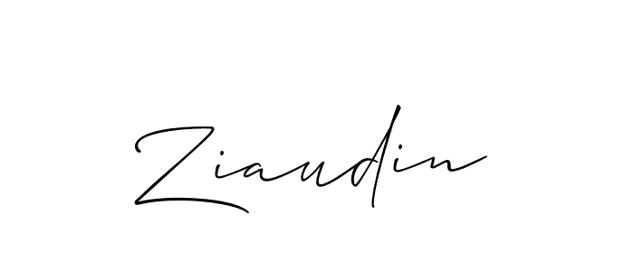 How to make Ziaudin signature? Allison_Script is a professional autograph style. Create handwritten signature for Ziaudin name. Ziaudin signature style 2 images and pictures png