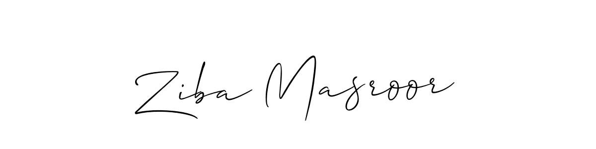 The best way (Allison_Script) to make a short signature is to pick only two or three words in your name. The name Ziba Masroor include a total of six letters. For converting this name. Ziba Masroor signature style 2 images and pictures png