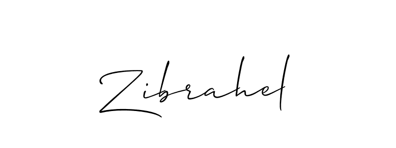 if you are searching for the best signature style for your name Zibrahel. so please give up your signature search. here we have designed multiple signature styles  using Allison_Script. Zibrahel signature style 2 images and pictures png