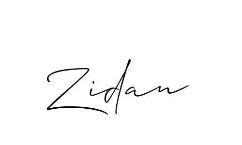 Zidan stylish signature style. Best Handwritten Sign (Allison_Script) for my name. Handwritten Signature Collection Ideas for my name Zidan. Zidan signature style 2 images and pictures png