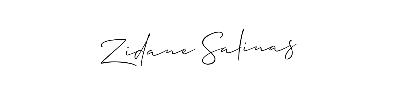 Zidane Salinas stylish signature style. Best Handwritten Sign (Allison_Script) for my name. Handwritten Signature Collection Ideas for my name Zidane Salinas. Zidane Salinas signature style 2 images and pictures png