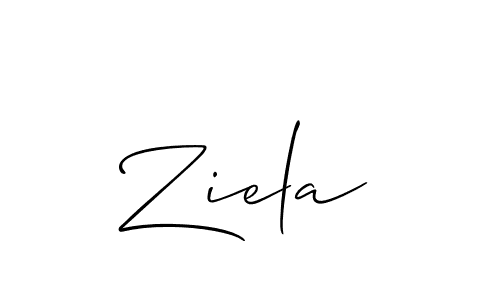 Also we have Ziela name is the best signature style. Create professional handwritten signature collection using Allison_Script autograph style. Ziela signature style 2 images and pictures png