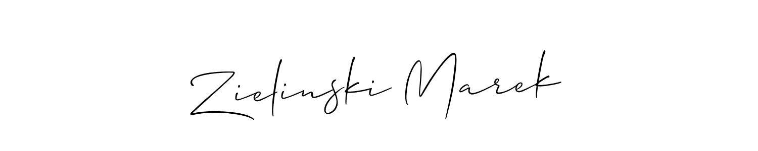 Zielinski Marek stylish signature style. Best Handwritten Sign (Allison_Script) for my name. Handwritten Signature Collection Ideas for my name Zielinski Marek. Zielinski Marek signature style 2 images and pictures png