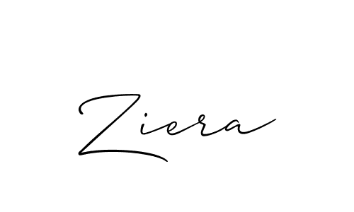 You can use this online signature creator to create a handwritten signature for the name Ziera. This is the best online autograph maker. Ziera signature style 2 images and pictures png