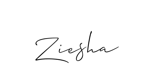 Design your own signature with our free online signature maker. With this signature software, you can create a handwritten (Allison_Script) signature for name Ziesha. Ziesha signature style 2 images and pictures png