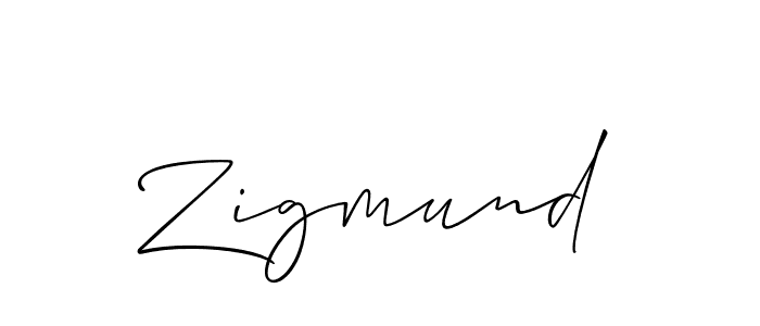 Create a beautiful signature design for name Zigmund. With this signature (Allison_Script) fonts, you can make a handwritten signature for free. Zigmund signature style 2 images and pictures png