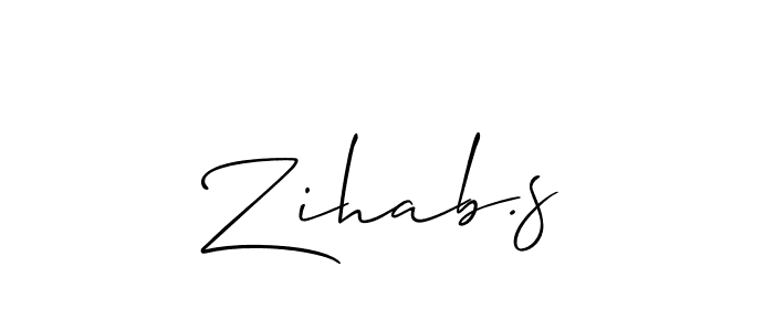 if you are searching for the best signature style for your name Zihab.s. so please give up your signature search. here we have designed multiple signature styles  using Allison_Script. Zihab.s signature style 2 images and pictures png