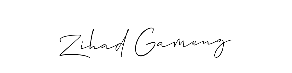 How to Draw Zihad Gameng signature style? Allison_Script is a latest design signature styles for name Zihad Gameng. Zihad Gameng signature style 2 images and pictures png