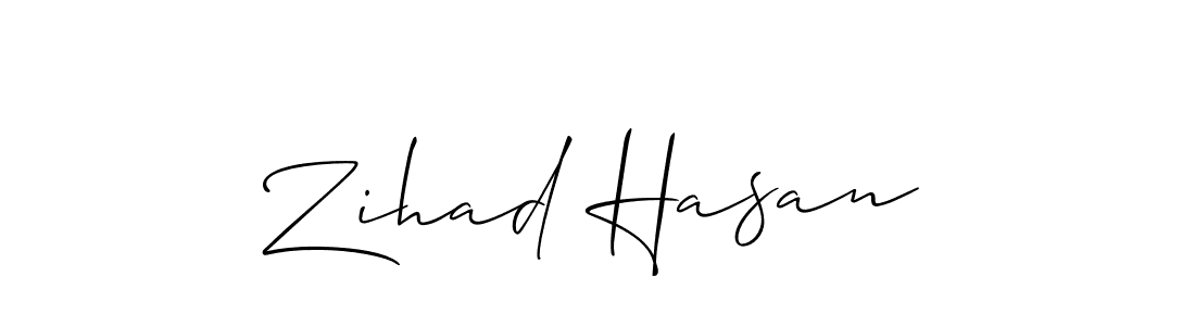 How to make Zihad Hasan name signature. Use Allison_Script style for creating short signs online. This is the latest handwritten sign. Zihad Hasan signature style 2 images and pictures png
