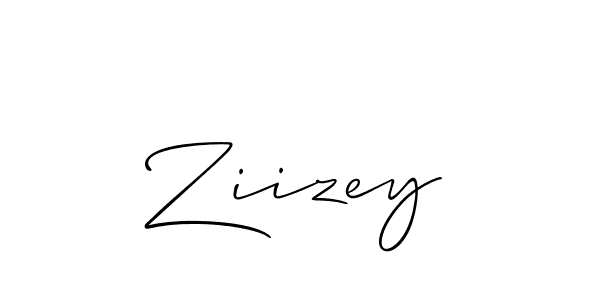 How to make Ziizey signature? Allison_Script is a professional autograph style. Create handwritten signature for Ziizey name. Ziizey signature style 2 images and pictures png