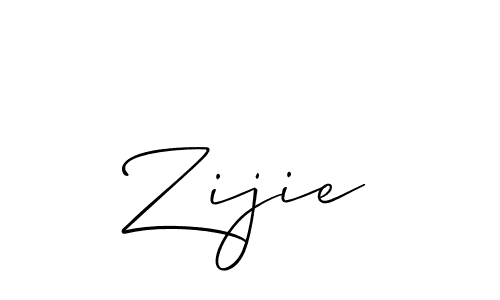 How to make Zijie signature? Allison_Script is a professional autograph style. Create handwritten signature for Zijie name. Zijie signature style 2 images and pictures png