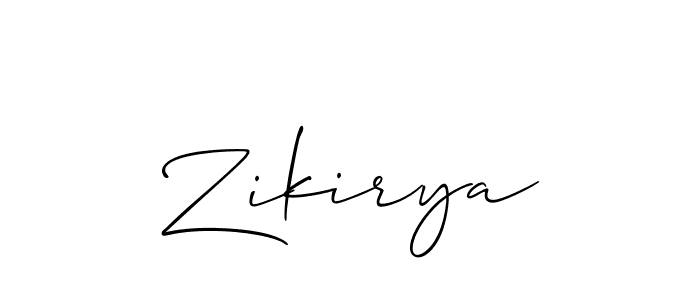 How to make Zikirya name signature. Use Allison_Script style for creating short signs online. This is the latest handwritten sign. Zikirya signature style 2 images and pictures png